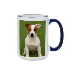 Extra velký 0,5l hrnek s vlastní fotkou | modré ucho